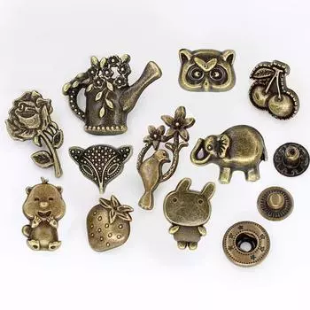 1 комплект кнопок, металлических кнопок, заклепок для украшения гвоздей, для кожаных изделий, застежек-кнопок для сумок, кожаных швейных принадлежностей