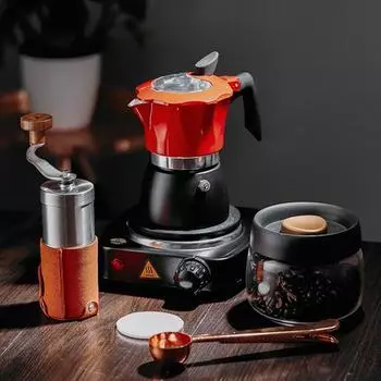 1 комплект кофеварки, устойчивой к царапинам, профессиональной, многоразовой, удобной, с гладкими краями, фильтровальной бумагой, в комплекте, заварник для кафе красный