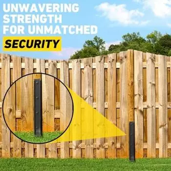 1 комплект кольев для ремонта столбов забора с принадлежностями, прочный стальной наклонный сломанный деревянный столб для ремонта столбов забора, опорный колышек для земли