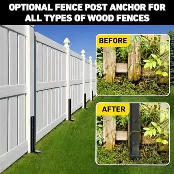 1 комплект кольев для ремонта столбов забора с принадлежностями из прочной стали