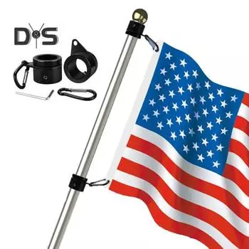 1 комплект колец для флагштока с карабинным ключом, прочный сплав, вращающийся на 360 градусов, не допускающий запутывания, крепежное кольцо для флагштока серебряный