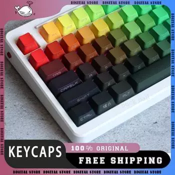 1 комплект колпачков клавиш Prism Keycaps PBT Dye Subbed с подсветкой, с профилем OEM Shift 1.75U, цветной градиентный колпачок для клавиш SP 60 64 68 84 87