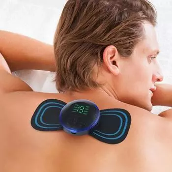 1 комплект компактный низкочастотный импульсный массажер для шеи с длительным сроком службы, простой в использовании массажный пластырь, дорожный аксессуар