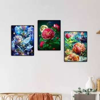 1 комплект комплект для алмазной живописи красивый цветочный узор 5D DIY стразы картина произведение искусства A