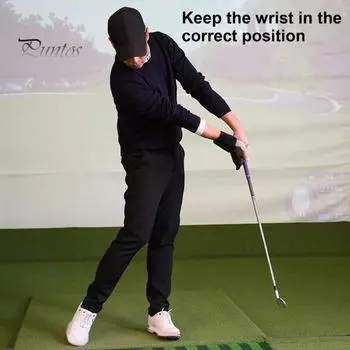 1 комплект, комплект для обучения свингу для гольфа с браслетом на запястье, полый мяч, тренажер для угла поворота гольфа, корректор осанки для рук, инструмент для практики свинга в гольфе оранжевый