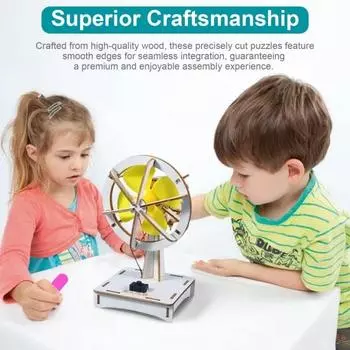 1 комплект, комплект модели вентилятора, научный эксперимент, игрушка-головоломка, сделай сам, сборка, деревянная модель, электрический вентилятор, обучающее обучение