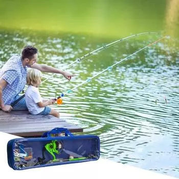 1 комплект, комплект удочки 2,1 м с спиннинговой катушкой, крючком для приманки, сверхмощный стекловолоконный телескопический дальний заброс, морская удочка, аксессуары для рыбалки зелёный