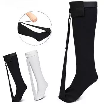 1 комплект, компрессионные чулки с поддержкой падения стопы, ортез, подошвенная фасция, эластичные чулки, облегчение боли S-M чёрный