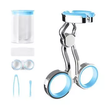 1 комплект контактных линз, приспособление для вставки контактных линз, высокоэластичный силикон, центральная ось управления, удобная ручка, наборы аксессуаров для контактных линз синий