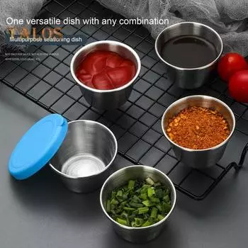 1 комплект, контейнер для заправки, штабелируемая доставка специй, легко моется, удобная миска для макания в горячую кастрюлю, маленькая чашка для соуса, принадлежности для пикника оранжевый