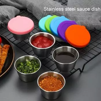 1 комплект контейнера для заправки для салата с силиконовой крышкой, герметичная коробка для обеда из нержавеющей стали, коробка для бенто, выбор еды оранжевый