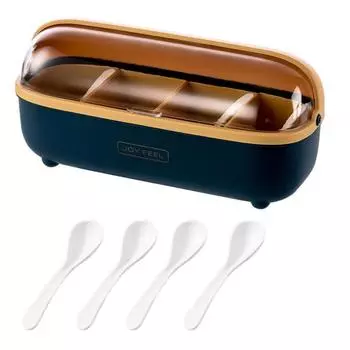 1 комплект, коробка для приправ, пищевой водонепроницаемый полипропиленовый прозрачный чехол, дозатор приправ для дома белый