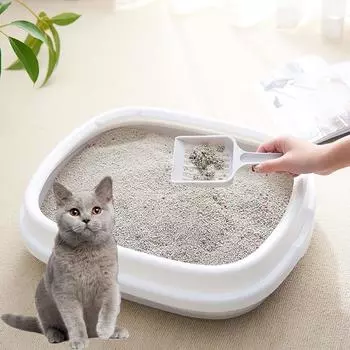 1 комплект кошачьего туалета, многоразмерный песочница для домашних животных, кошачий туалет, песочница для домашних животных, лоток для котят, чистящие принадлежности для кошек 40x33.5x12cm
