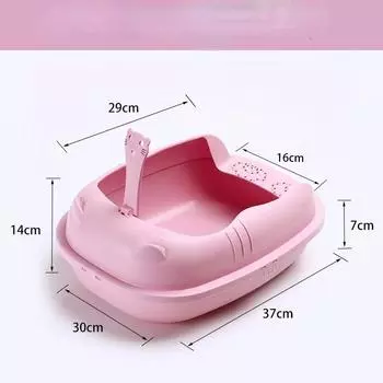 1 комплект кошачьего туалета, прочный износостойкий, большой размер, аксессуары для домашних животных, кошачий туалет, тазик для кошачьего туалета S зелёный