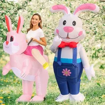 1 комплект костюма для косплея кролика синего/розового цвета, водонепроницаемый для фестиваля розовый