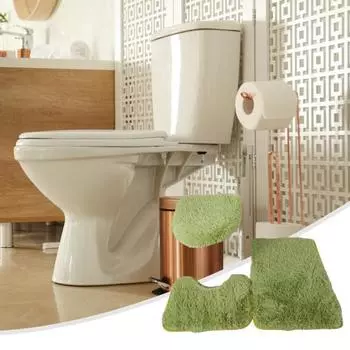 1 комплект коврика для унитаза, супермягкий U-образный коврик для ног, нескользящий впитывающий коврик для дома, украшения ванной комнаты