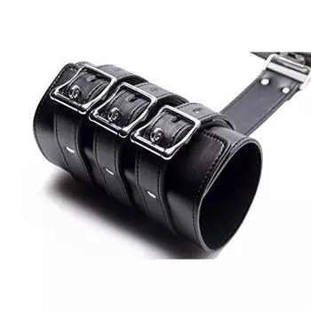 1 комплект кожаных наручников для бондажа — идеально подходит для БДСМ и секс-игрушек для пар!