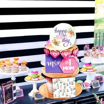 1 комплект, красочные украшения с буквами «мама», многоуровневый декор для подноса ко Дню матери, деревянные знаки, многоцелевые
