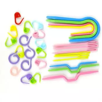 1 комплект красочных крючков, различная пряжа, мягкая ручка, аксессуары для вязания для рукоделия, шитья 20pcs