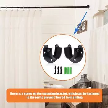 1 комплект кронштейна для карниза с винтами, нержавеющий, устойчивый к коррозии, простая установка, держатель для карниза, комплект поддержки для карниза