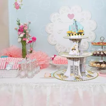 1 комплект круглой формы Кекс Подставка для сервировки Поднос Экологически чистый десерт Башня Дисплей