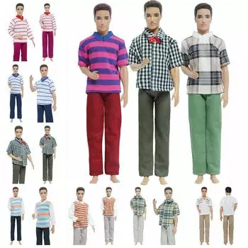 1 комплект, куклы Кена, мужские брюки, рубашки, повседневная классная мужская одежда для куклы 11,5 дюймов 1/6, детские игрушки, аксессуары