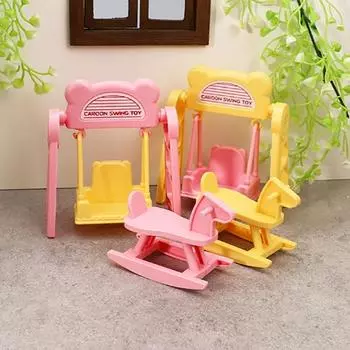 1 комплект кукольного домика макарон цветной миниатюрный качели лошадь комплект для кукол дети ролевые игры игрушки для девочек подарки аксессуары своими руками