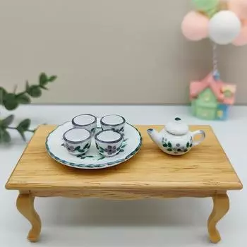 1 комплект кукольного домика, мини-фарфоровая керамическая чашка для чая, детский чайный сервиз, игрушки, аксессуары для кукольного домика, миниатюрные украшения для декора