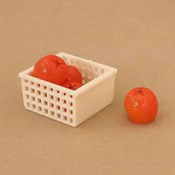 1 комплект кукольного домика, мини-оранжевое украшение, миниатюрная корзина с фруктами, реквизит, маленькие украшения