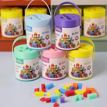 1 комплект кукольного домика, миниатюрная модель здания для кукольного домика, декор, игрушки, кирпичи, фигурка, игрушка для детей, подарок фиолетовый