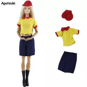 1 комплект кукольной одежды, костюм официантки для косплея для куклы Барби, одежда, наряды, аксессуары для куклы 1/6 для куклы Барби, аксессуары для ребенка разноцветный