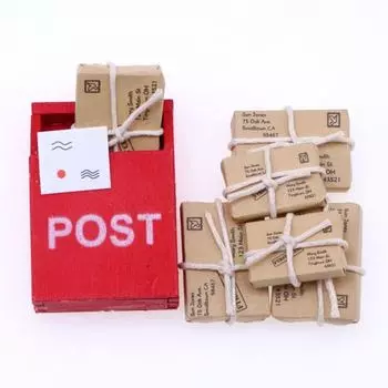 1 комплект кукольных домиков, аксессуары, конверты, почтовый ящик, открытка, праздничная упаковка, модель, гладкая поверхность, устойчивая к трещинам, хорошая детализация, фотореквизит, игрушка для кукольного домика 1 Set