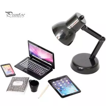 1 комплект, кукольный домик, компьютер, высокое уменьшение, реалистичный вид, гладкие края, легкий, без заусенцев, декоративный кукольный домик, миниатюрный компьютерный телефон, модель игрушки розовый