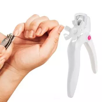 1 комплект кусачек для ногтей с летающим диском, защитой от брызг, U-образный эргономичный дизайн белый