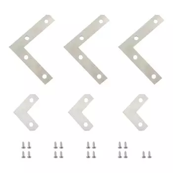 1 комплект L-образных железных уголков 26 мм/50 мм, плоские крепежные пластины для ремонта, кронштейны для шкатулки для украшений, деревянный ящик