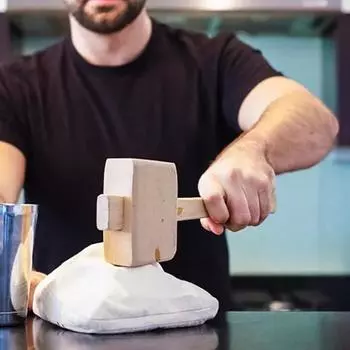 1 Комплект Лед Дробильный Молоток Пищевой Класс Легкий захват Долговечный Большой Деревянный с Сумкой Винная Дробилка для Ресторана A