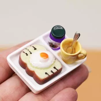 1 комплект легкая имитация джем тарелка интересная полезная миниатюра для кукольного домика тост A