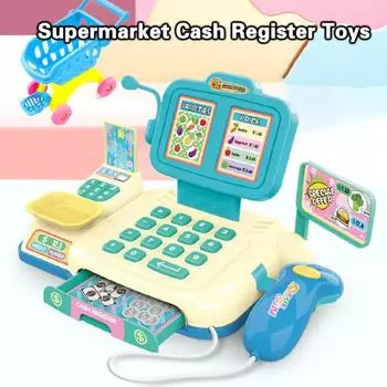 1 комплект легких игрушек-симуляторов, имитация прекрасного игрового домика, кассовый аппарат Bilateral розовый