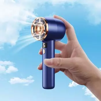 1 Комплект Легкий 5 шестеренок Регулировка Dual Core Turbo Ручной вентилятор Простая операция Охлаждение Школа Аксессуар A синий