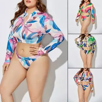 1 комплект летних бикини дышащих модных больших размеров с прозрачным принтом для женщин 5XL