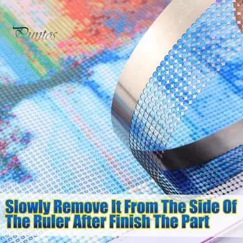 1 комплект линейки для алмазной живописи, простая в использовании линейка из нержавеющей стали, инструмент для фиксации алмазной живописи для поделок своими руками G