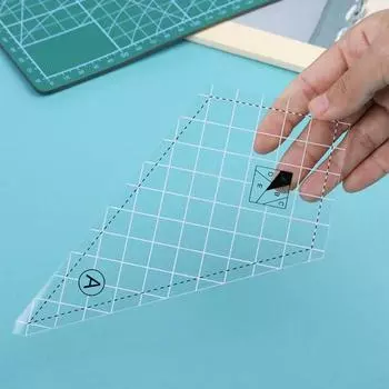 1 комплект линейки для лоскутного шитья, шаблон для резки, форма для резки для квилтинга, высокая точность, прозрачная печать, многоразовая неразрывная швейная линейка для пэчворка A