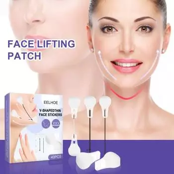 1 комплект липкой ленты для подтяжки лица, подтягивает кожу, эффективная, безопасная, значительная, подтяжка лица, наклейка для женщин Sets