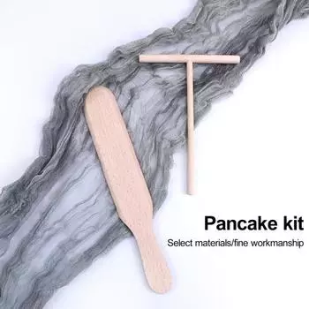 1 комплект лопаточка для блинов с антипригарным покрытием деревянная лопатка для блинов прочный удобный инструмент для блинов для домашней кухни A