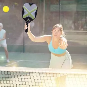 1 комплект лопаток для маринования с сумкой для хранения, точный контроль, мягкая ультра-удобная ручка, деревянные ракетки для пиклбола для взрослых, начинающих жёлтый