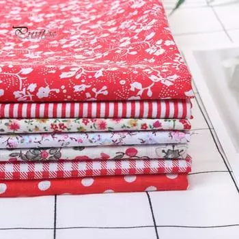 1 комплект лоскутной ткани с гладкой поверхностью без запаха, хлопковая упаковка, ткань для шитья для дома красный
