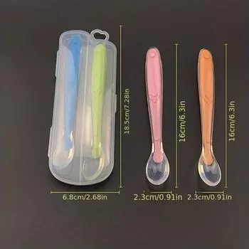 1 комплект ложки из силикагеля в твердом переплете, прочный набор посуды для домашней кухни, подходит для кухни, ресторана, общежития, званого ужина на открытом воздухе Hardcover Silica Gel Spoon