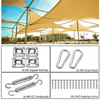 1 комплект M5 из нержавеющей стали, наружные садовые навесы, крепежные детали, многофункциональная сетка для тентов Sun Sai