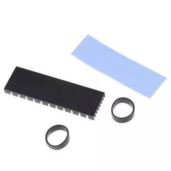 1 комплект M.2 Ngff Nvme 2280 Pcie SSD алюминиевый охлаждающий радиатор с термопрокладкой чёрный