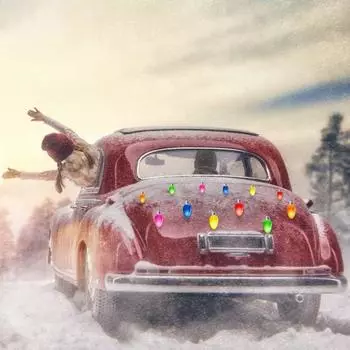 1 комплект, магнит на холодильник, праздничный, простая установка, светоотражающий ПВХ, Рождественский свет, автомобильные магниты, наклейка для праздника разноцветный